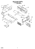 AIR FLOW PARTS Diagram and Parts List for MHE14XMD2  Roper Microwave