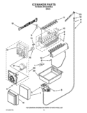 ICEMAKER PARTS Diagram and Parts List for KFCO22EVBL3  KitchenAid Refrigerator