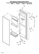 REFRIGERATOR DOOR Diagram and Parts List for KSRA22KKBT00  KitchenAid Refrigerator