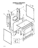 EXTERNAL OVEN Diagram and Parts List for FGC355VL2  Whirlpool Range