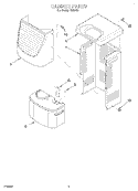 CABINET Diagram and Parts List for DH50G0  Whirlpool Dehumidifier