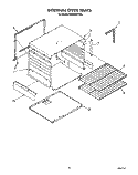 INTERNAL OVEN Diagram and Parts List for SF0100SYN0  Whirlpool Range