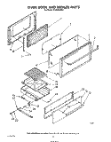 OVEN DOOR AND BROILER Diagram and Parts List for SF302BSRW1  Whirlpool Range