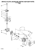 BRAKE, CLUTCH, GEARCASE, MOTOR AND PUMP PARTS Diagram and Parts List for IS45000  Inglis Washer