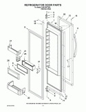 REFRIGERATOR DOOR PARTS Diagram and Parts List for KSSC48FTS04  KitchenAid Refrigerator