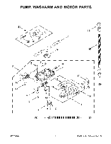 Pump, Washarm And Motor Parts Diagram and Parts List for KDTE104KPS1  KitchenAid Dishwasher