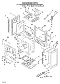 CHASSIS PARTS Diagram and Parts List for GS470LEMQ0  Whirlpool Range