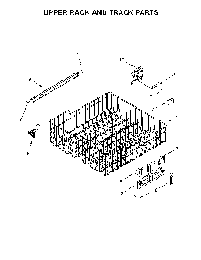 Upper rack and track parts Diagram and Parts List for 66514549N711  Kenmore Dishwasher