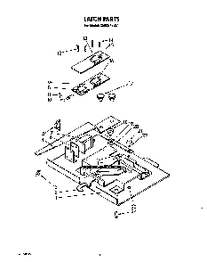 Latch Diagram and Parts List for CMO2743BL1  KitchenAid Microwave