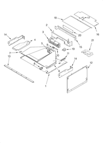 Top Venting Diagram and Parts List for KEHC309JSS  KitchenAid Microwave Oven Combo