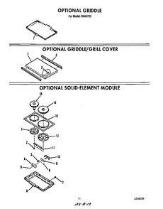 ^griddle Diagram and Parts List for N9457*2  Roper Range