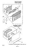 FRONT, CABINET Diagram and Parts List for ACW144XS0  Whirlpool Air Conditioner