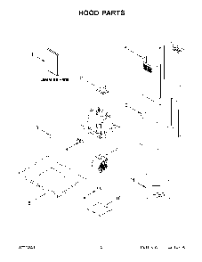 Hood Parts Diagram and Parts List for KXI2536YSS2  KitchenAid Range Hood