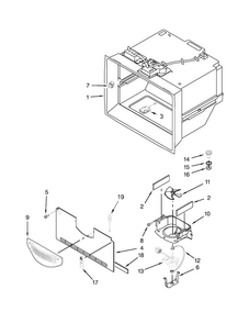 Freezer Liner Parts Diagram and Parts List for KFIV29PCMS01  KitchenAid Refrigerator