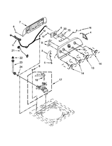 Part Location Diagram of W10723768 Whirlpool Machine and motor control unit assembly