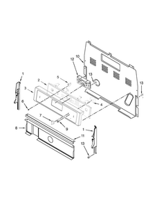 Control Panel Parts Diagram and Parts List for WFE715H0EH0  Whirlpool Range