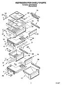 REFRIGERATOR SHELF PARTS Diagram and Parts List for KSRW25CRSS02  KitchenAid Refrigerator