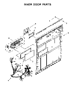 Inner door parts Diagram and Parts List for WDF330PAHS4  Whirlpool Dishwasher