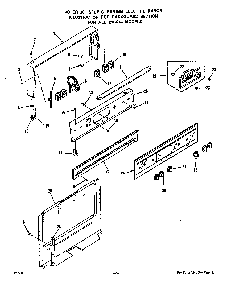 Backguard Diagram and Parts List for 2384*3A  Roper Range
