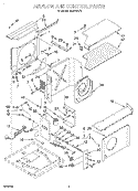 AIRFLOW AND CONTROL Diagram and Parts List for TA24004F0  Whirlpool Air Conditioner
