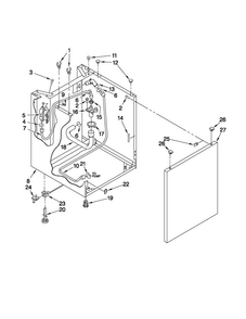 Washer Cabinet Parts Diagram and Parts List for 11098752799  Kenmore Washer Dryer Combo