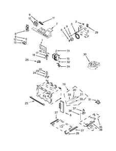 Cabinet And Stirrer Parts Diagram and Parts List for KOCE507ESS04  KitchenAid Microwave