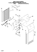 AIR FLOW PARTS Diagram and Parts List for GF6NFEXRB01  Whirlpool Refrigerator