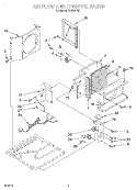 AIR FLOW AND CONTROL Diagram and Parts List for X12002F00  Roper Air Conditioner