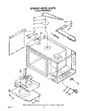 STIRRER DRIVE Diagram and Parts List for RM988PXVM4  Whirlpool Microwave Oven Combo