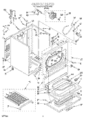 CABINET Diagram and Parts List for KGYW777BWH2  KitchenAid Dryer