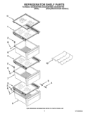 REFRIGERATOR SHELF PARTS Diagram and Parts List for GSC25C5EYB00  Whirlpool Refrigerator