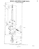 BRAKE AND DRIVE TUBE Diagram and Parts List for LA7450XMW1  Whirlpool Washer