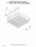 UPPER RACK AND TRACK PARTS Diagram and Parts List for DU1055XTVD8  Whirlpool Dishwasher