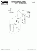 CONTROL PANEL PARTS Diagram and Parts List for TMH16XSD3  Estate Microwave