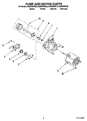 PUMP AND MOTOR PARTS Diagram and Parts List for DU895SWPQ0  Whirlpool Dishwasher