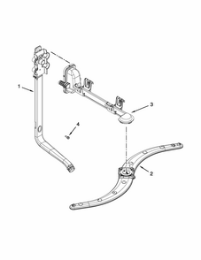 Upper Wash And Rinse Parts Diagram and Parts List for 66514313N411  Kenmore Dishwasher