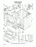 CABINET PARTS Diagram and Parts List for WED5610XW0  Whirlpool Dryer