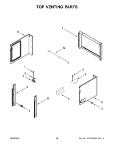 Top Venting Parts Diagram and Parts List for WOC54EC7HS20  Whirlpool Microwave Oven Combo