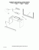 CABINET AND INSTALLATION PARTS Diagram and Parts List for KHMS2040WBL0  KitchenAid Microwave