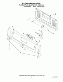 BACKGUARD PARTS Diagram and Parts List for WFG231LVB0  Whirlpool Range