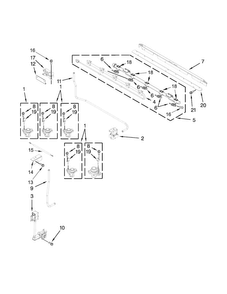 Manifold Parts Diagram and Parts List for KDRS505XSS04  KitchenAid Range