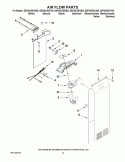 AIR FLOW PARTS Diagram and Parts List for GSF26C5EXA00  Whirlpool Refrigerator