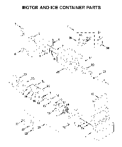 Motor and ice container parts Diagram and Parts List for WRS315SDHT02  Whirlpool Refrigerator
