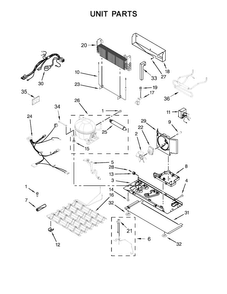 Unit Parts Diagram and Parts List for KFIV29PCMS02  KitchenAid Refrigerator