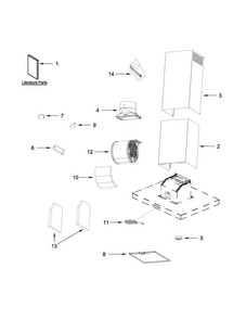 Hood Parts Diagram and Parts List for WVW57UC0FS0  Whirlpool Range Hood