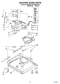 MACHINE BASE Diagram and Parts List for GSQ9633LL0  Whirlpool Washer