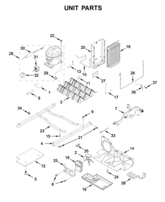 Unit Parts Diagram and Parts List for WRS315SDHM04  Whirlpool Refrigerator