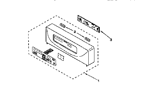 Control Panel Diagram and Parts List for KEBS107DBAL4  KitchenAid Wall Oven