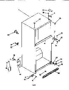 Cabinet Parts Diagram and Parts List for GT22DKMXGN00  Whirlpool Refrigerator