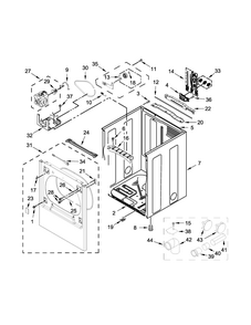 Cabinet Parts Diagram and Parts List for 11068133413  Kenmore Dryer